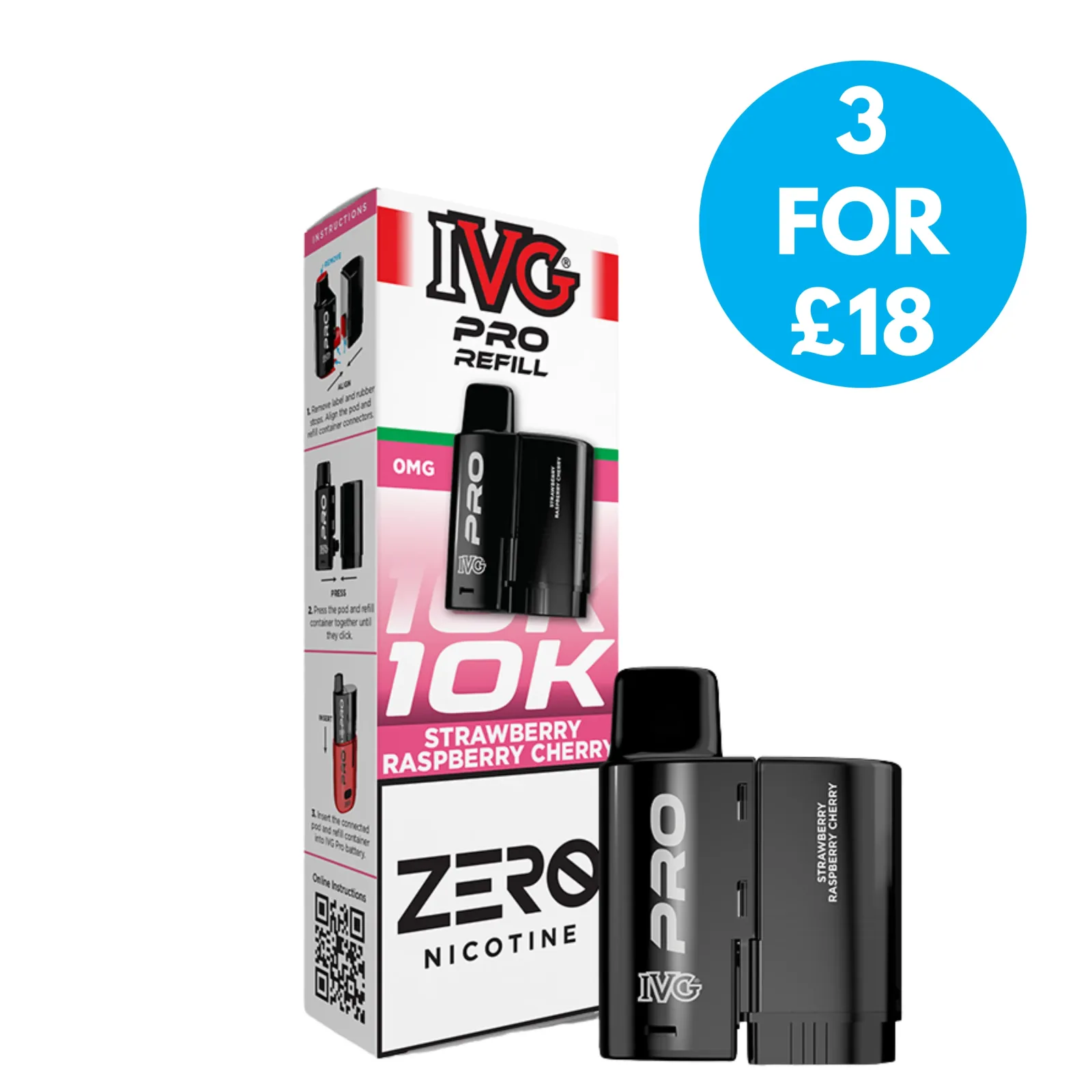 0mg (0%) IVG Pro 12 Refill Pack Nicotine Free