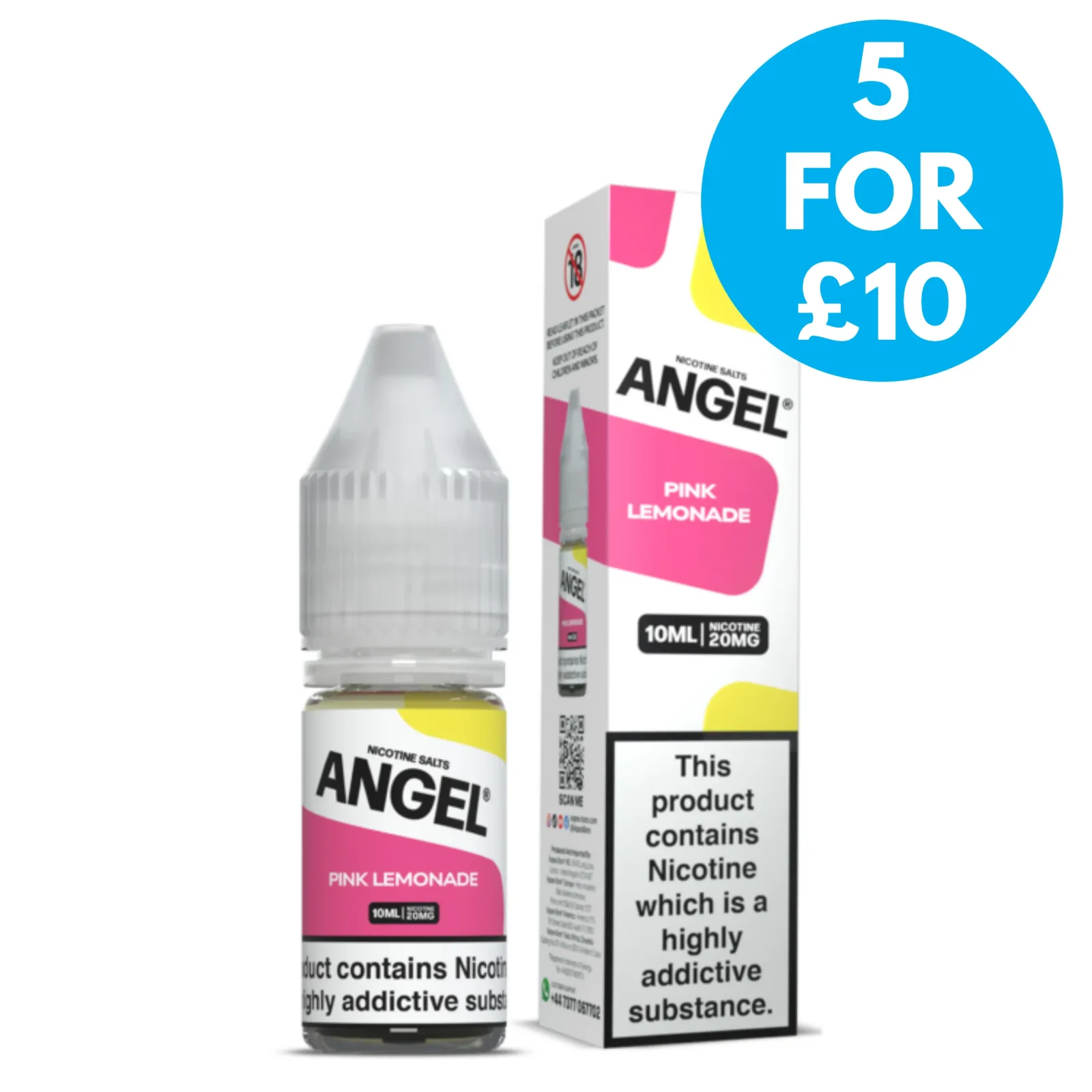10mg Vapes Bars Angel Nic Salts (50VG/50PG)