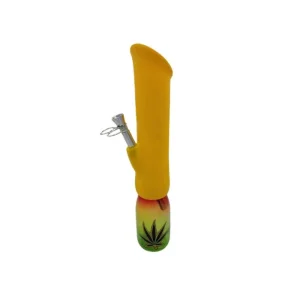 12" Yellow Silicone Water Pipe Bong