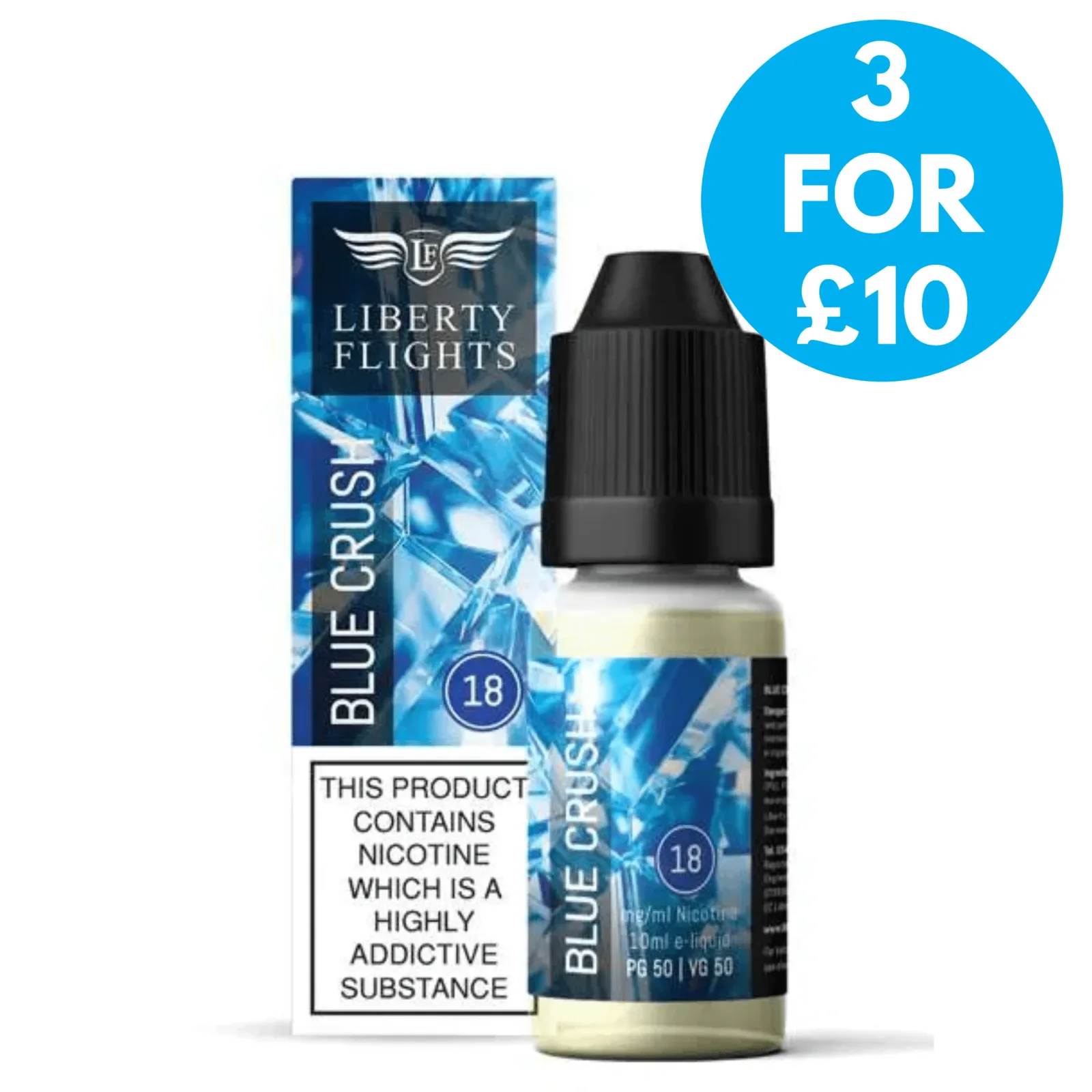 18mg Liberty Flights XO Freebase Nicotine E-liquid 10ml