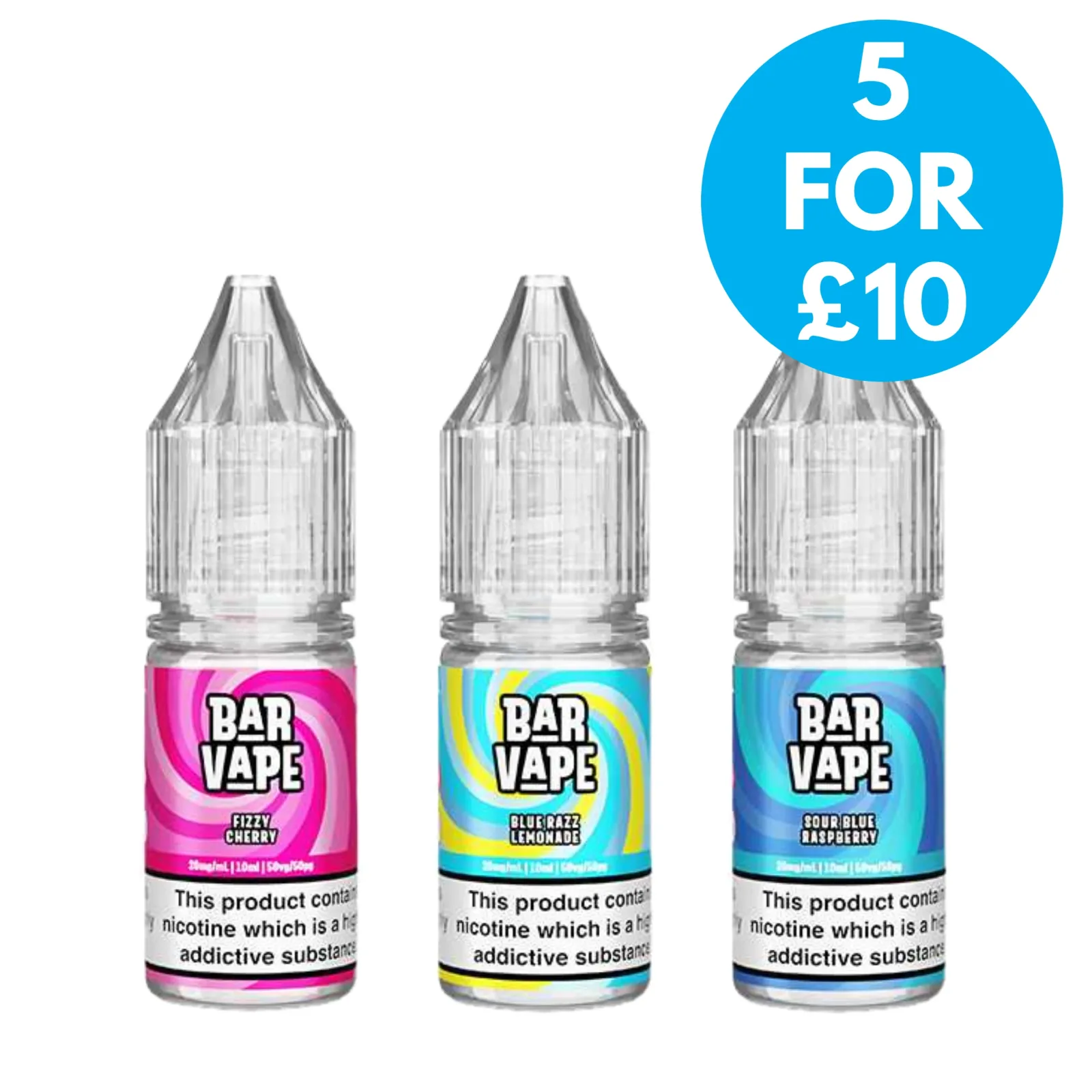 20mg (2%) Bar Vape 10ml Nic Salts