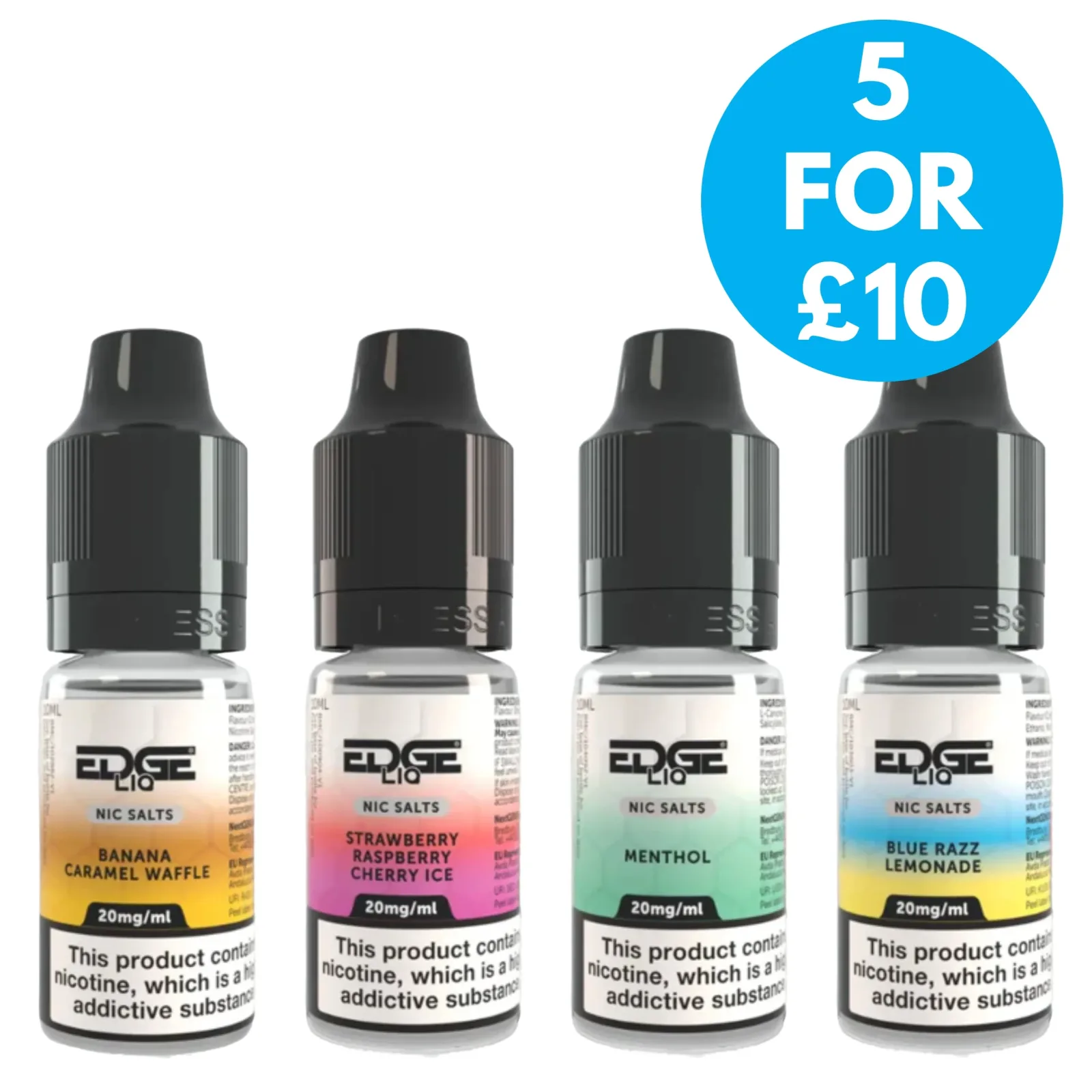 20mg (2%) Edgeliq 10ml Nic Salt E-liquid