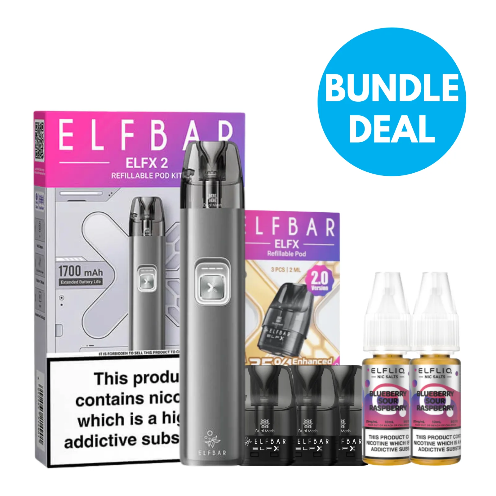 20mg (2%) Elf Bar ELFX 2 Pod Kit Bundle