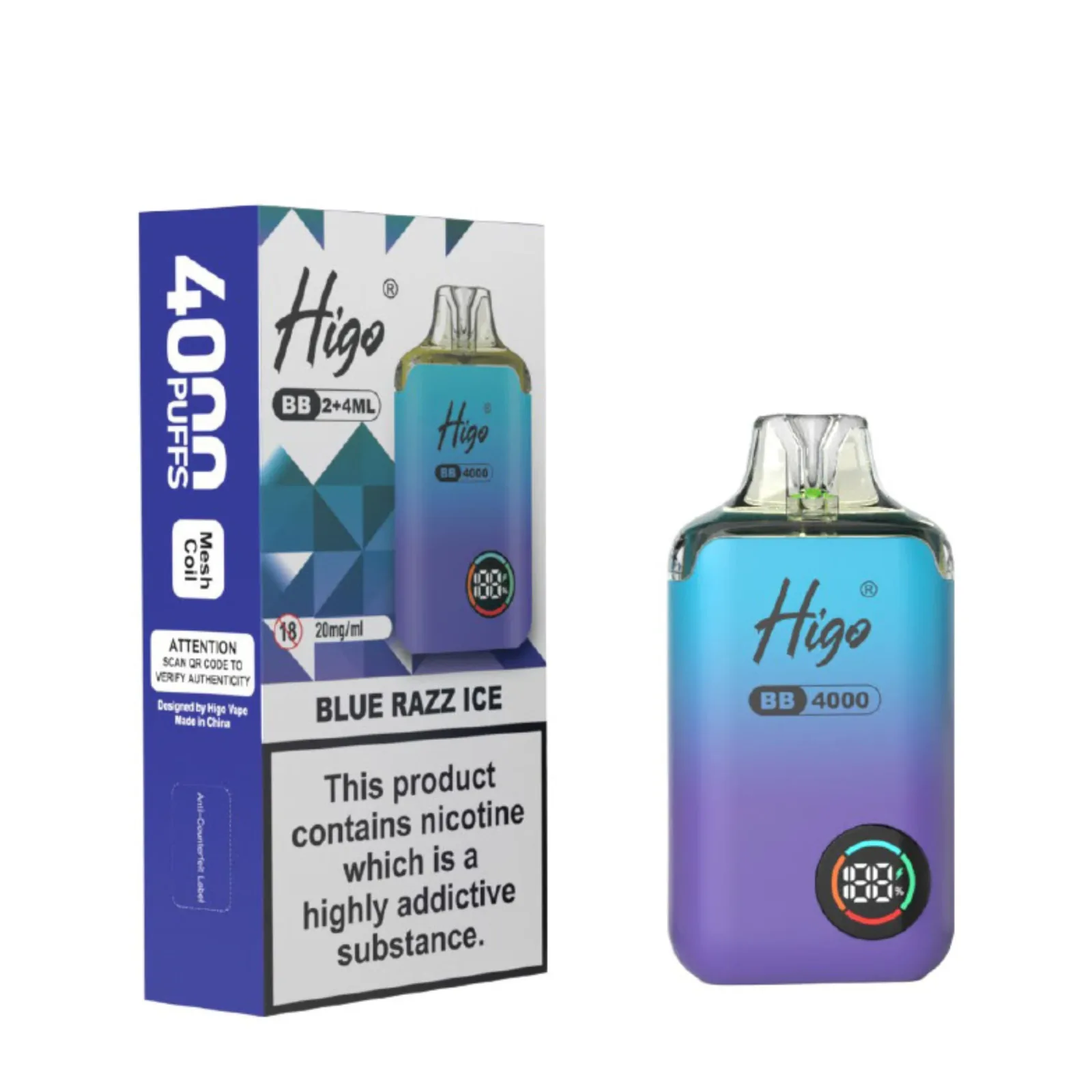 20mg (2%) Higo BB 4k Prefilled Vape Kit - Image 2