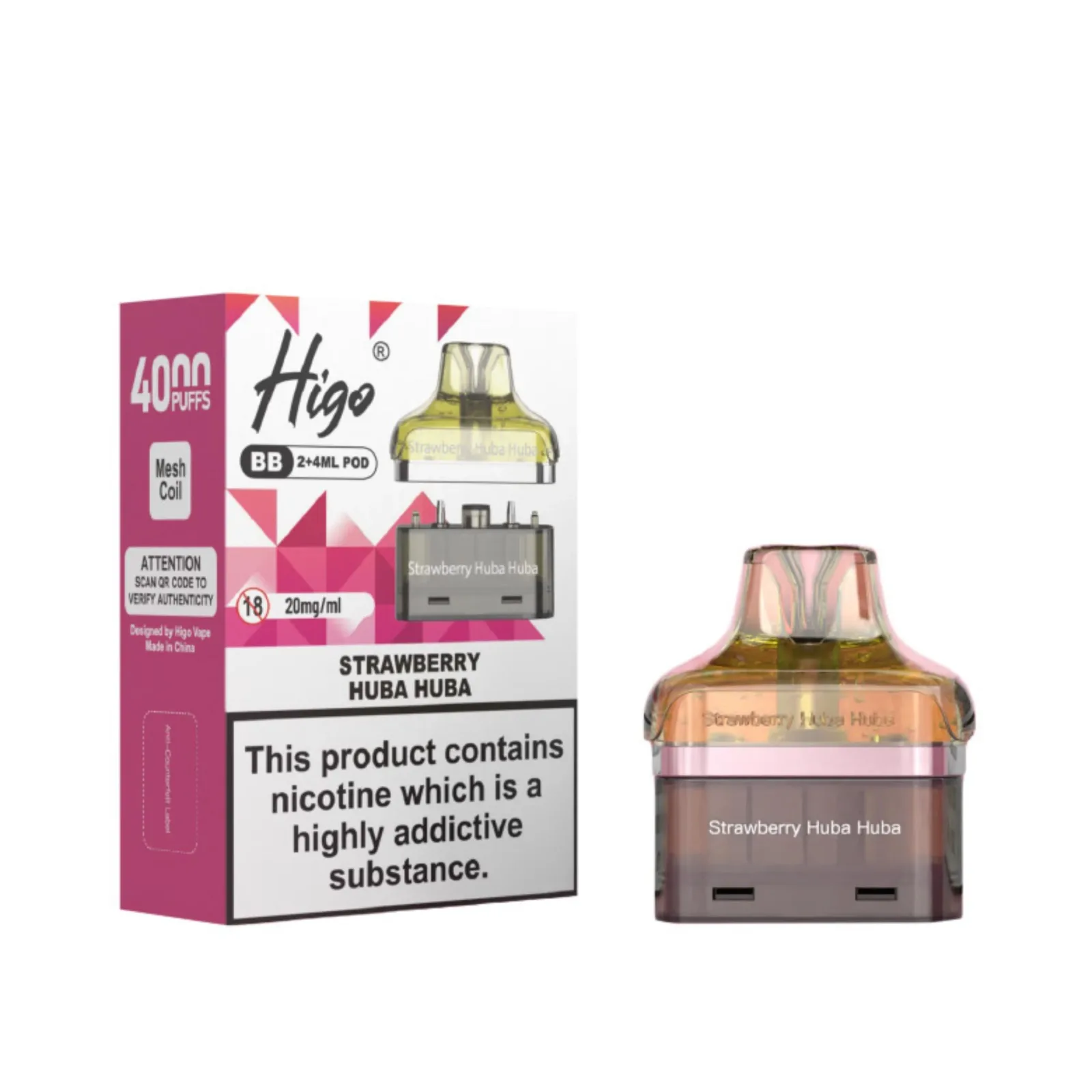 20mg (2%) Higo BB 4K Refill Pack - Image 2