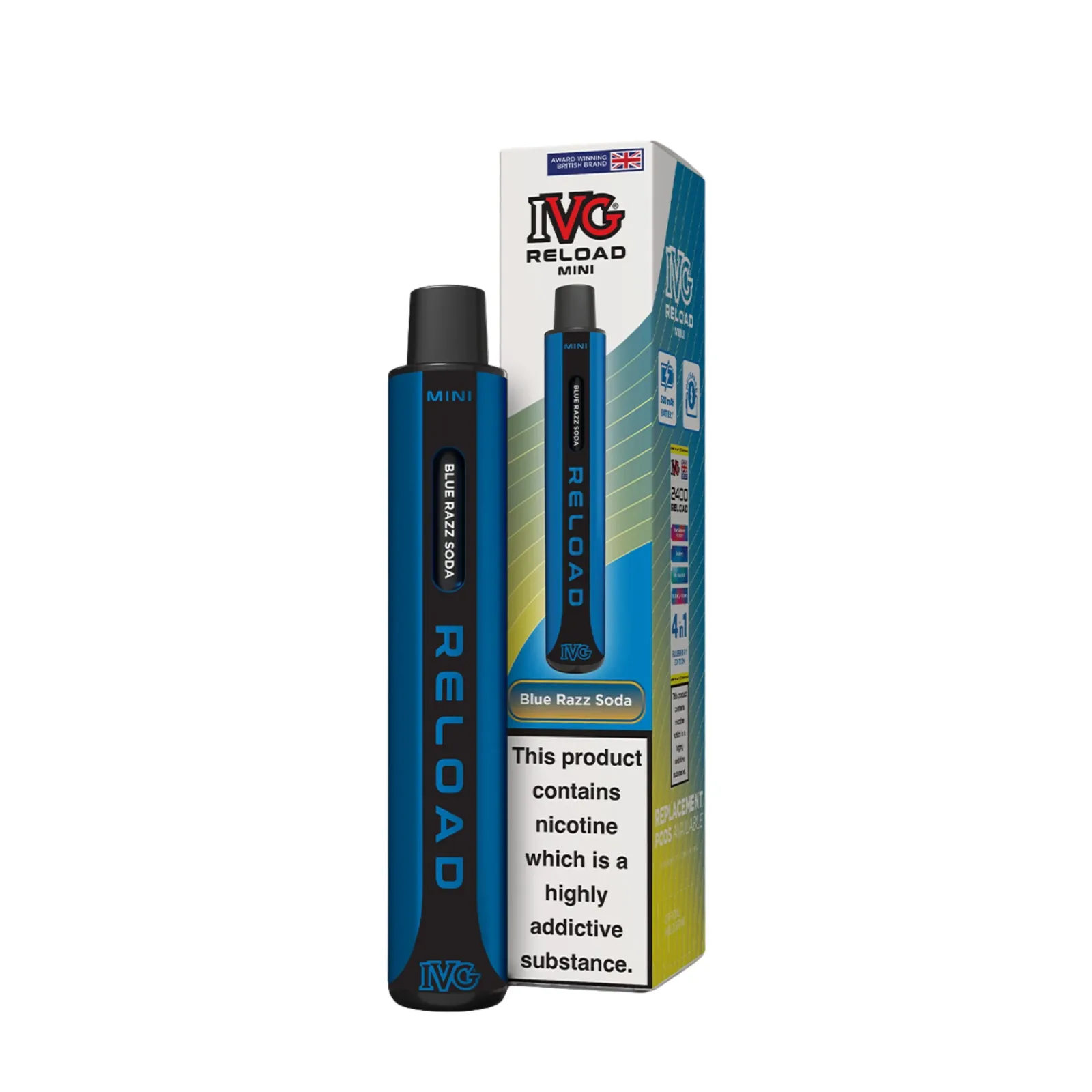 20mg (2%) IVG Reload Mini Prefilled Vape Kit - Image 2