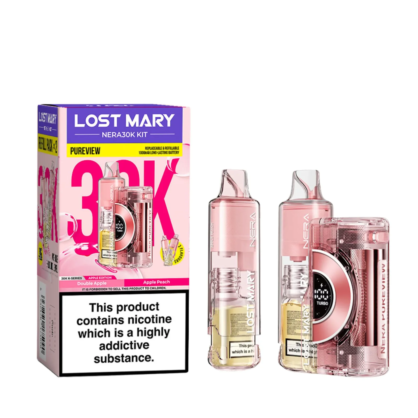 20mg (2%) Lost Mary Nera 30K Pureview Prefilled Vape - Image 2
