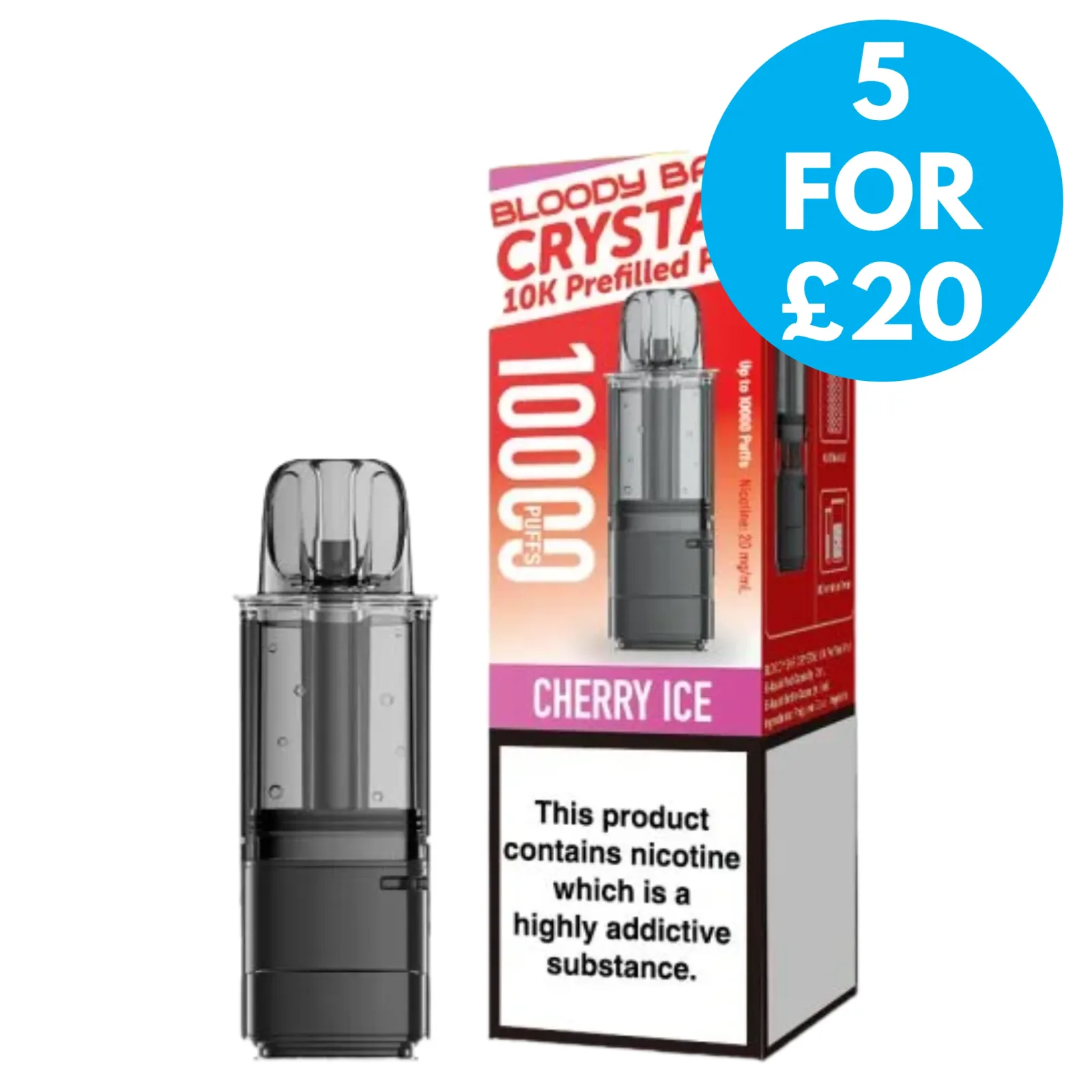 20mg Bloody Mary Bar Crystal 10k Refill Pods