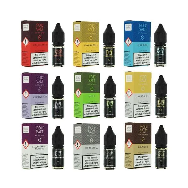 20mg Pod Salt – Flavoured 10ml Nicotine Salt (50VG/50PG) - Image 2