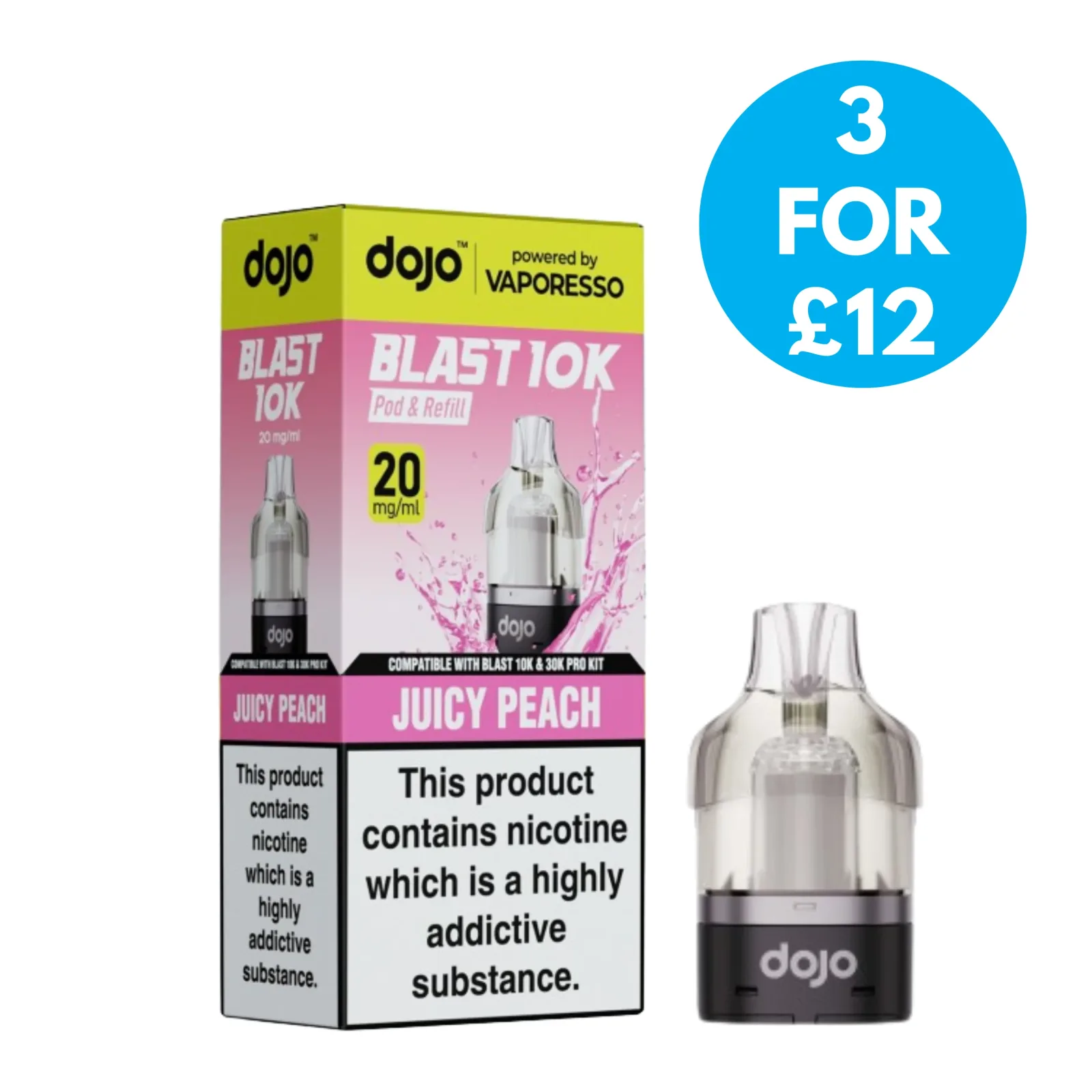 20mg Vaporesso Dojo Blast 10k/Dojo Blast 30k Refill Pack