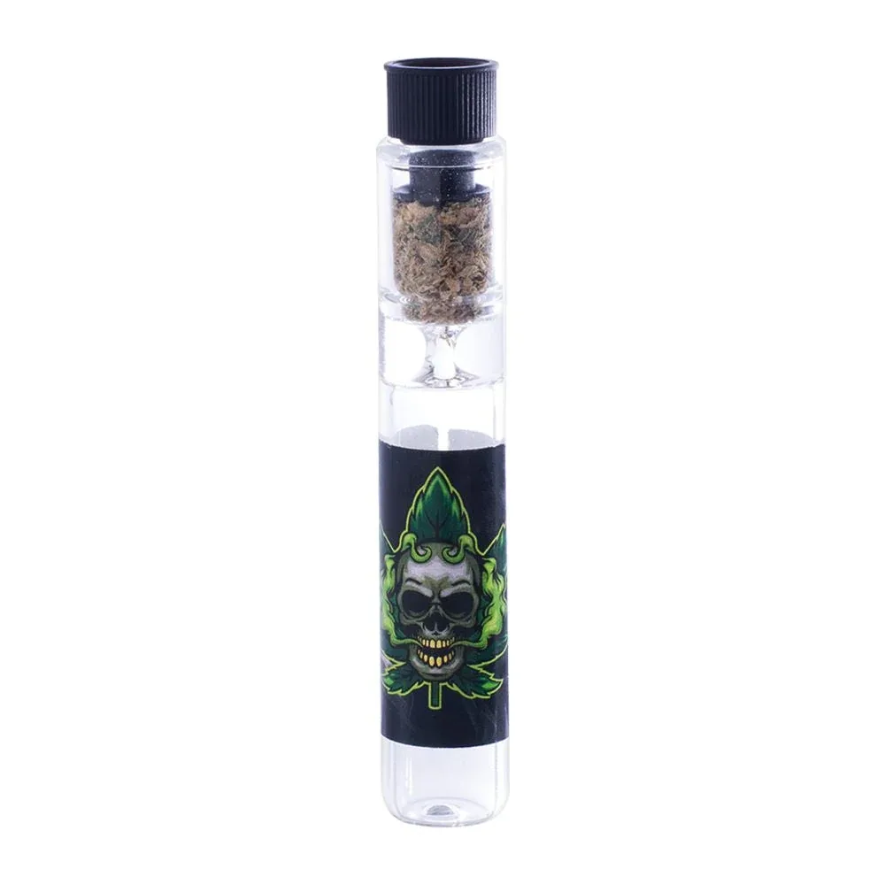 24CT DISPLAY - PRE-PACKS American Chillum One-Hitter with Smellproof Cap - 3.5" / Assorted Designs - Image 2