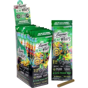 25PK DISPLAY - Beamer Ultra Premium Natural Vegan Hemp Wraps - Original / 1 1/4 / 4pc