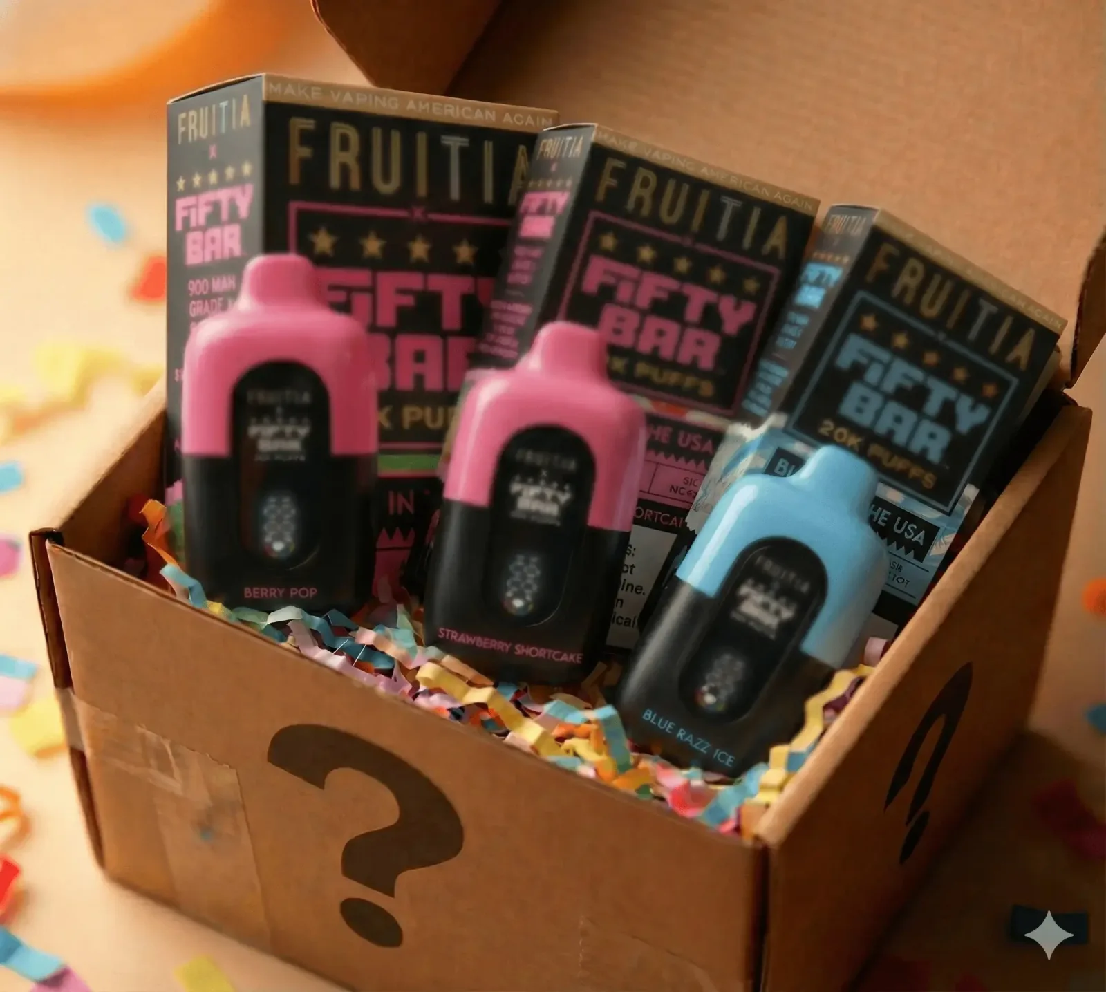 5 Pack Fifty Bar 20k Disposable Vape Mystery Box