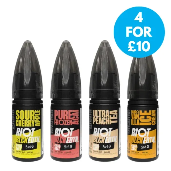 5mg Riot Squad Black Edition V2 Nic Salts 10ml (50VG/50PG)