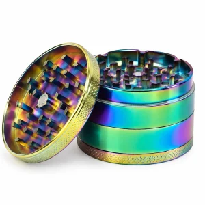 60mm Iridescent 4-Part Aluminum Grinder