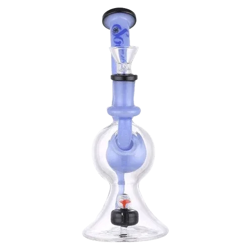 7.5" 5mm Soul Recycler Milk Blue Bong & Dab Rig