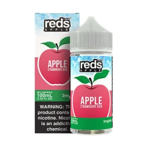 7 Daze Reds Apple Strawberry Iced Vape Juice 100ml