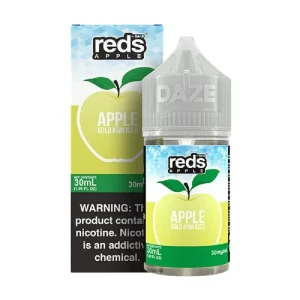 7 Daze Reds Salts Apple Gold Kiwi Iced Nic Salt Vape Juice 30ml - 50MG
