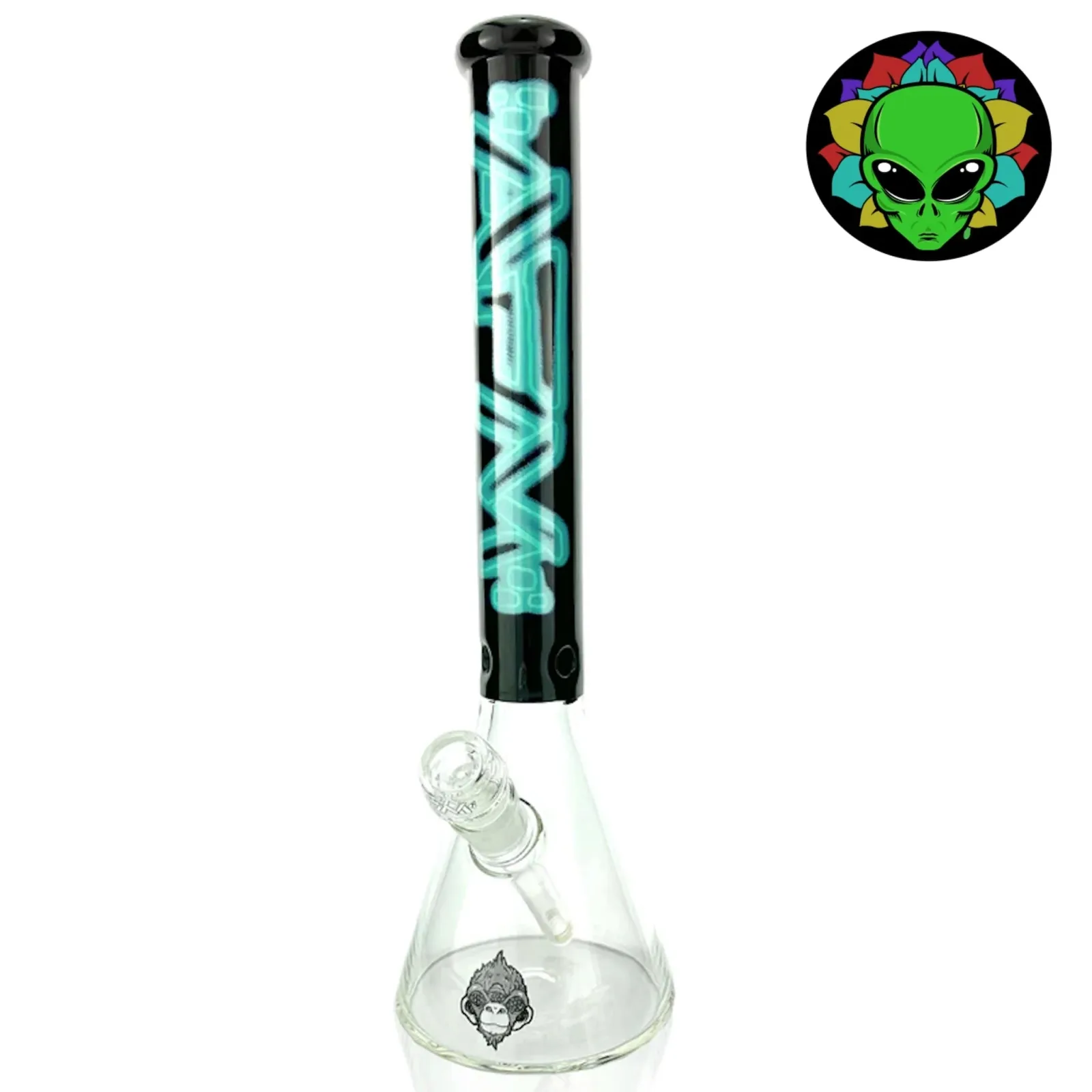 AFM Glass Neon Light Beaker Bong - 16in
