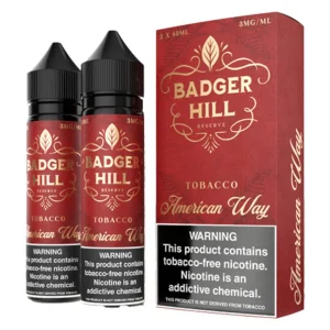 American Way Tobacco 120ml E-Juice | Badger Hill Reserve