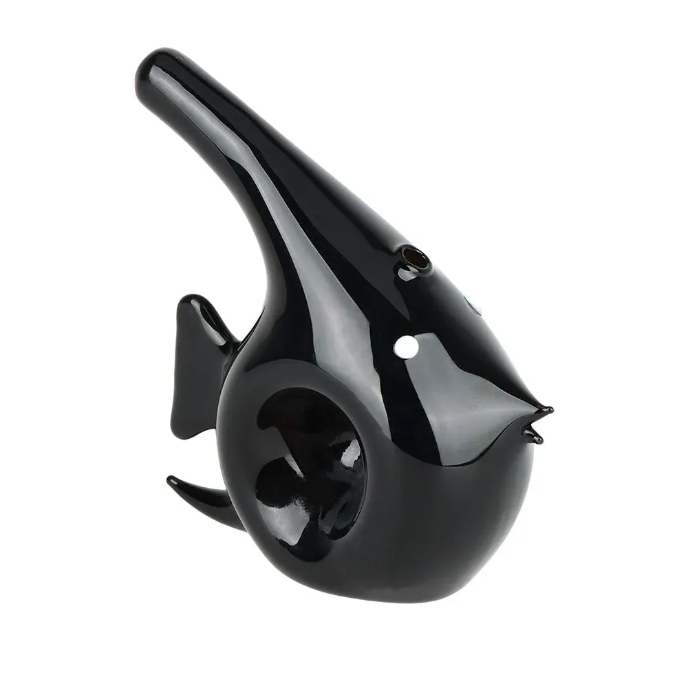 Angelfish Glass Hand Pipe - 3.25" / Black - Image 2