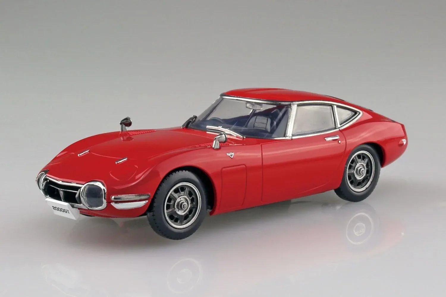 Aoshima 1/32 Toyota 2000GT Solar Red Plastic Model Kit Pre-Colored - Image 2