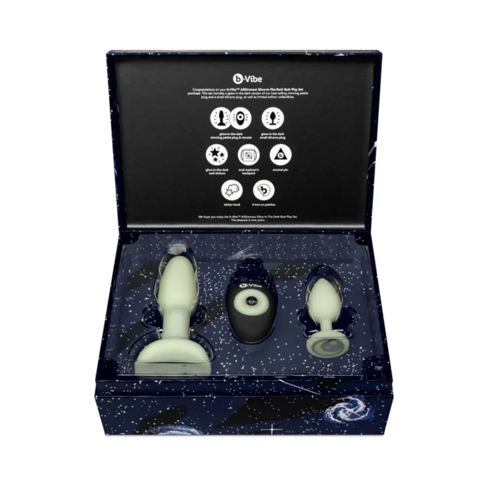 b-Vibe Limited Edition 10-Piece Asstronaut Glow-in-the-Dark Butt Play Set - Image 2