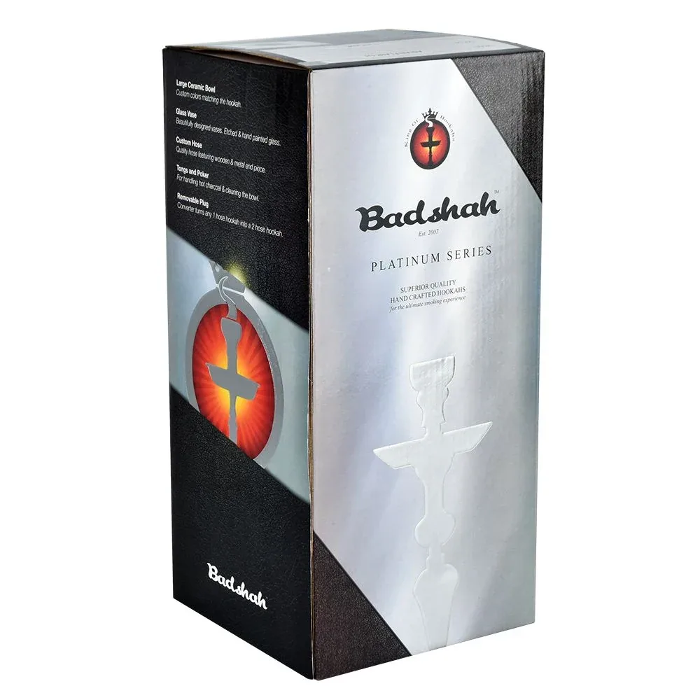 Badshah Platinum Asian Flair Hookah - 26" / 1-Hose - Image 2