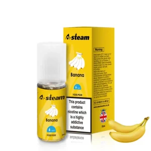 Banana A-Steam 10ml Premium Vape Juice - Pack of 10 Bottles