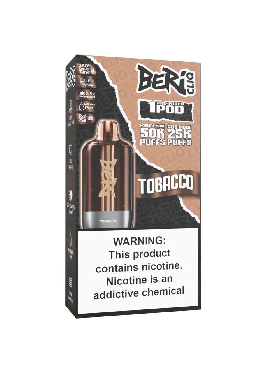 Beri CLIQ 50K Refill Pod: Tobacco