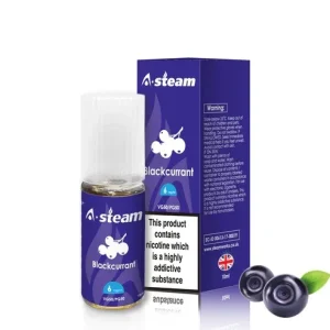 Blackcurrant A-Steam 10ml Premium Vape Juice - Pack of 10 Bottles