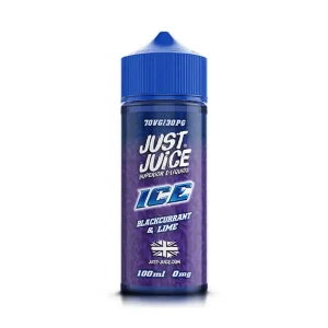 Blackcurrant & Lime 100ml E-Liquid Shortfill by Just Juice Ice