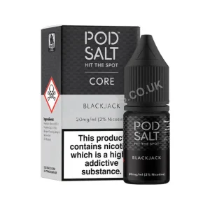 Blackjack Nicotine Salt E-Liquid By Pod Salt Core Range