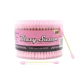 Blazy Susan Pink Cotton Buds 300ct Jar