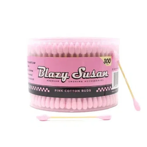 Blazy Susan Pink Cotton Buds 300ct Jar