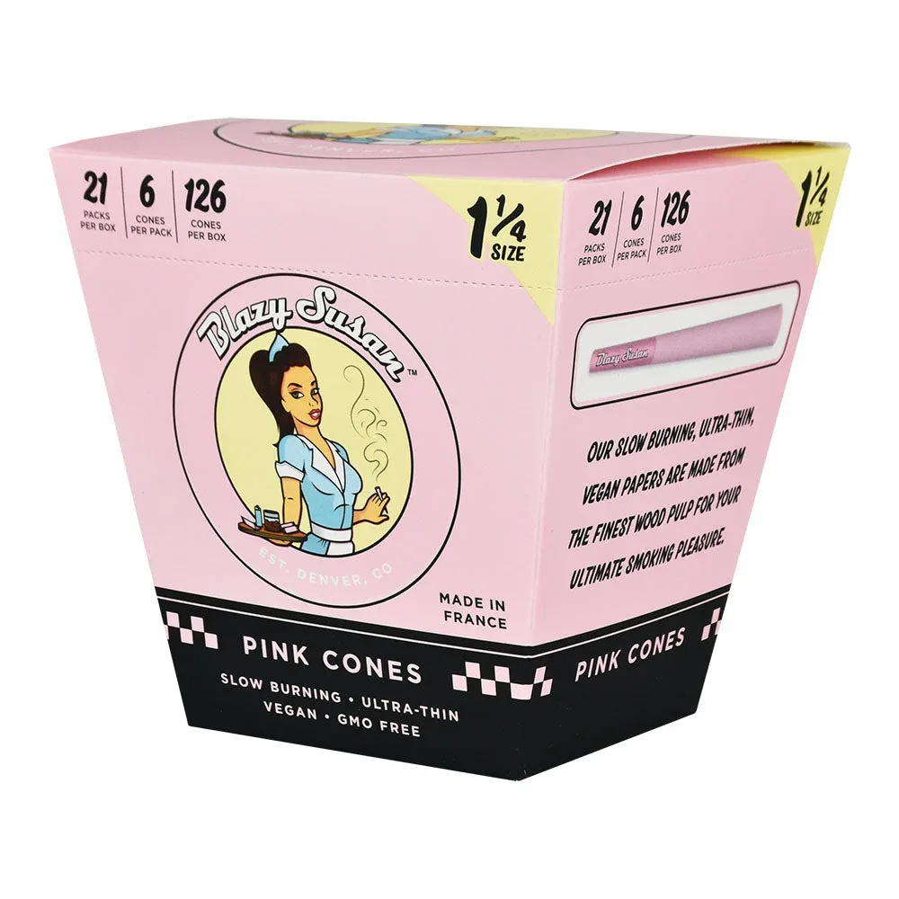 Blazy Susan Pink Pre-Rolled Cones | 21pc Display - Image 2