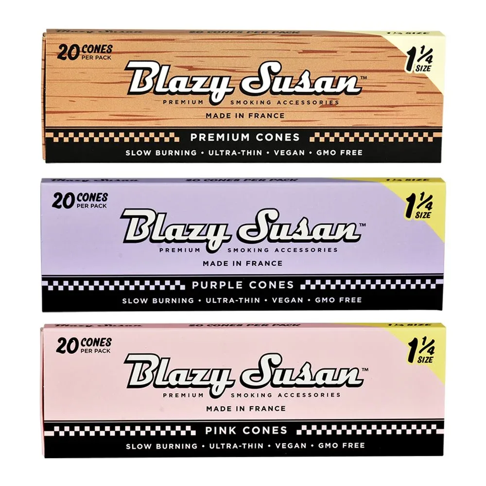 Blazy Susan Pre-Rolled Cones Slide Box | 1 1/4 | 20pc | 12pk Display Blazy Susan Pre-Rolled Cones Slide Box | 1 1/4 | Cone - Image 2