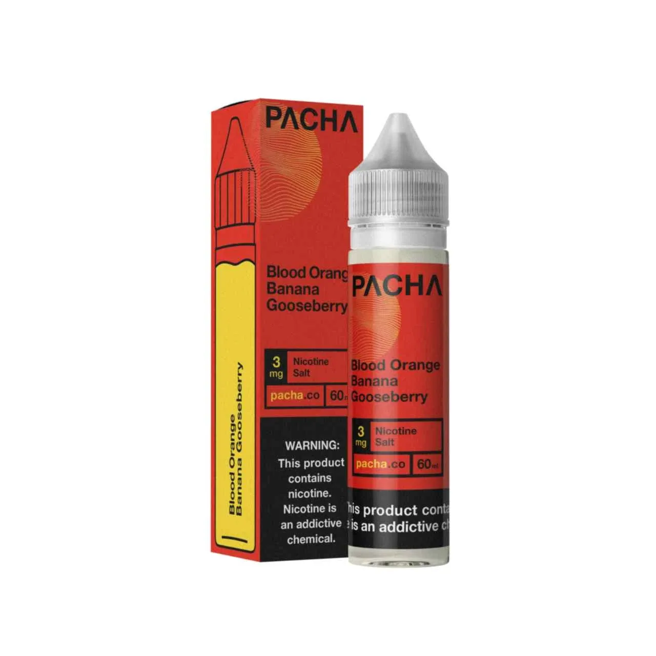 Blood Orange Banana Gooseberry Synthetic Nicotine 60ml E-Juice | Pacha