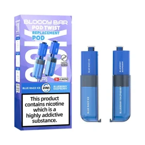 Bloody Bar Pod Twist 20K Blue Razz Ice/ Blueberry Raspberry Prefilled Pod