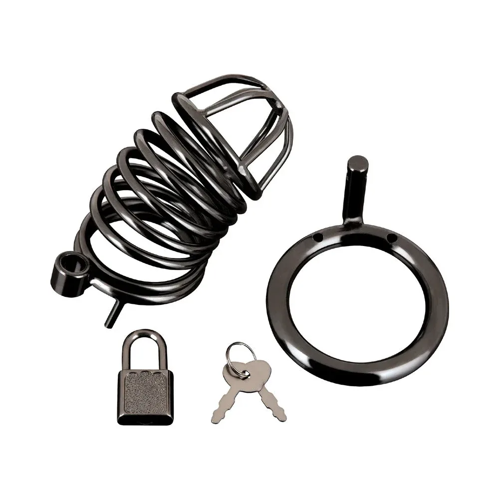 Blue Line Deluxe Chastity Cage Black - Image 2