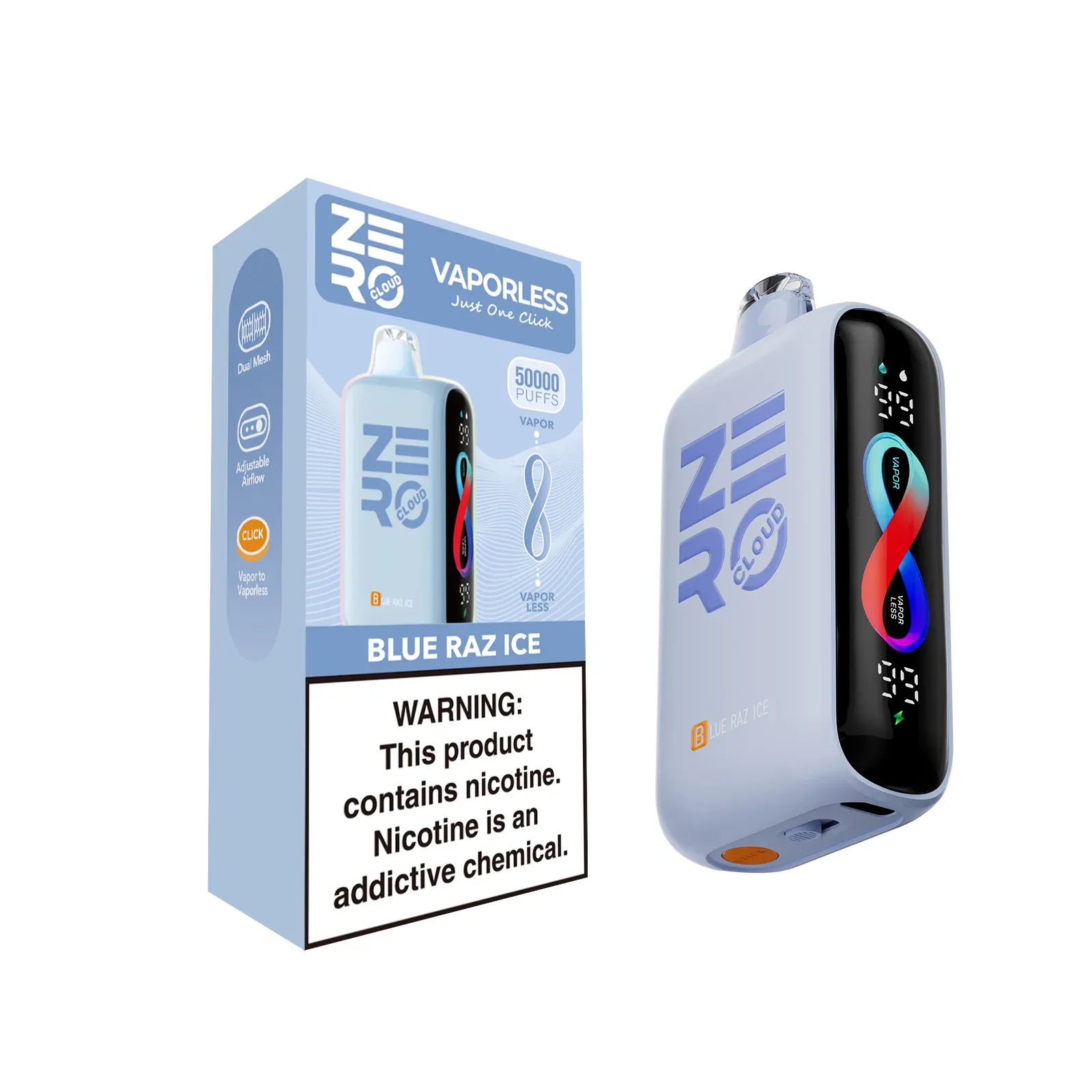 Blue Raz Ice - Sikary Cloud Zero 50k Disposable Vape