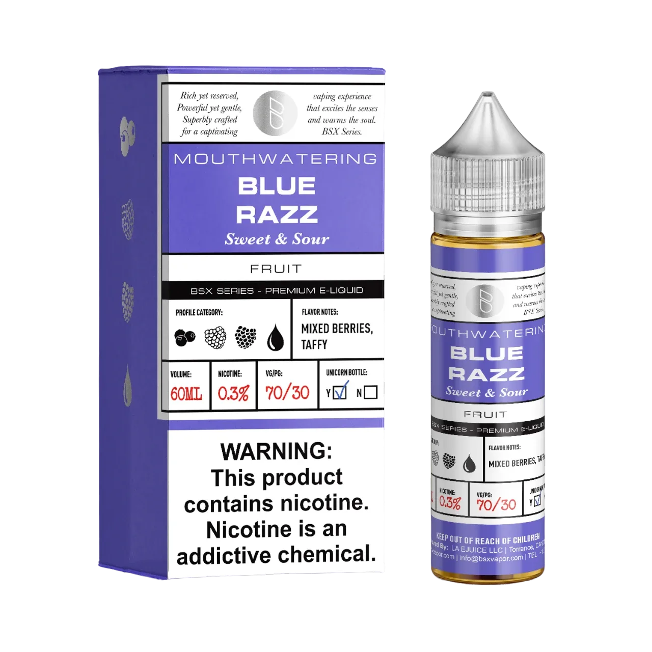 Blue Razz 60ml E-Juice | BSX