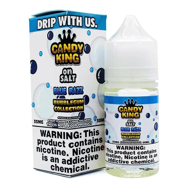 Blue Razz Bubblegum Collection 35mg Candy King On Salt 30mL