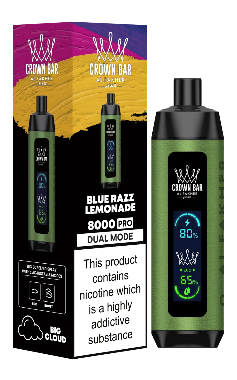 Blue Razz Lemonade Al Fakher Crown Bar 8000 Pro