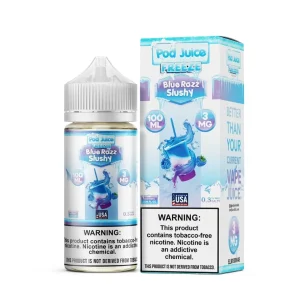 Blue Razz Slushy Freeze Tobacco Free Nicotine E-Juice 100ml | Pod Juice