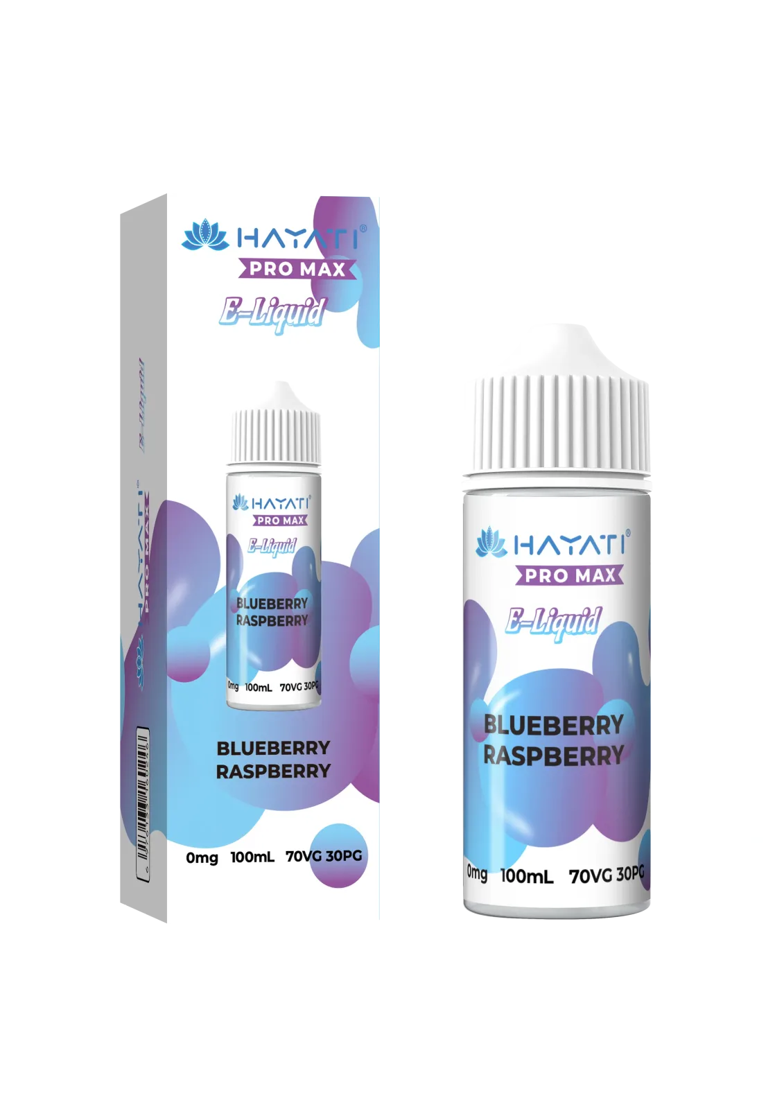 BLUEBERRY RASPBERRY HAYATI PRO MAX E-LIQUID 100ML NO NICOTINE