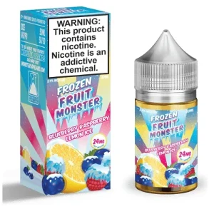 Blueberry Raspberry Lemon Ice 30ml Nic Salt Vape Juice - Frozen Fruit Monster - 24MG