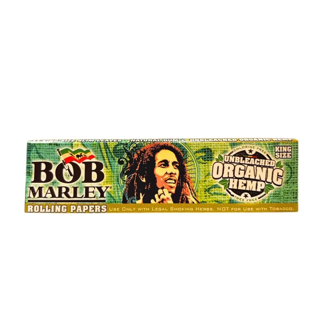 Bob Marley Rolling Papers Unbleached Organic Hemp | Pack of 1
