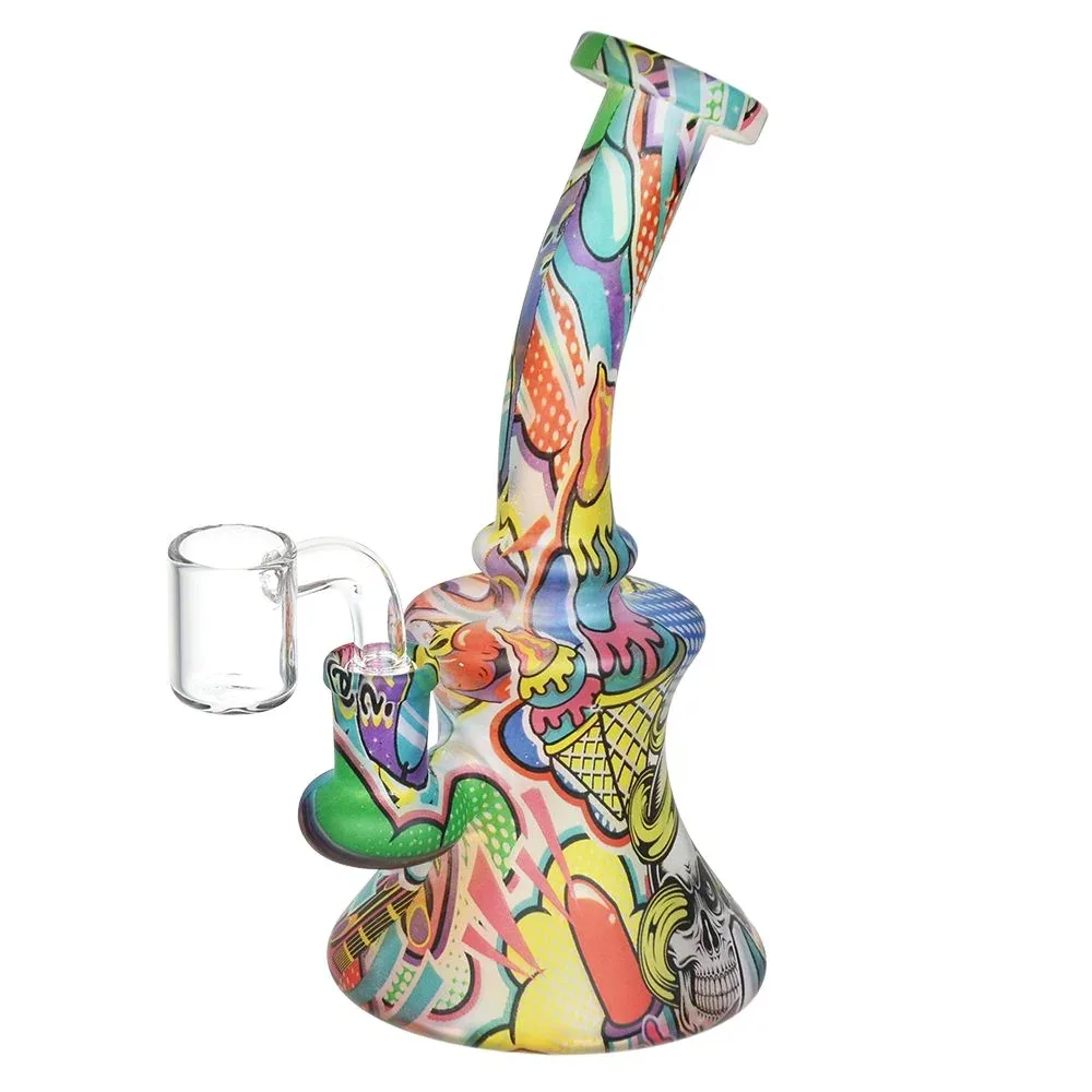 Bohemian Blend Bell Glass Dab Rig - 6.75" / 14mm F - Image 2