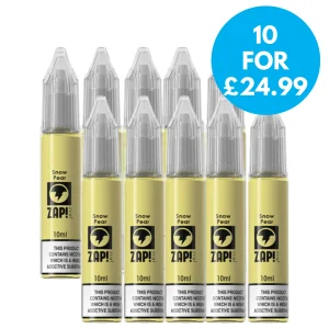 Box of 10 – 10mg Zap! Juice 10ml Nic Salts (50VG/50PG)
